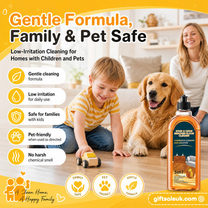 🔥LAST DAY! BUY 1 GET 1 FREE✨ | Just £7.99 only🐶😺Quick-Drying & Stain-Removing Floor Cleaner with Long-Lasting Fragrance