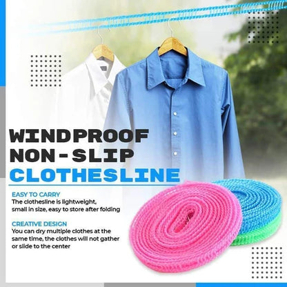🏆LAST DAY! BUY 1 GET 1 FREE✨ | Just £6.99 only💕Windproof Non-Slip Clothesline