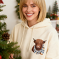 💖LAST DAY SALE 50% OFF!!🎁Cute Highland Cow Cozy Fleece-Lined Hooded Sweatshirt🦬