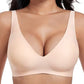 🎅Christmas Sale 50% Off💕 2026 NEW Jelly Wireless Womens Comfortable Wireless Bras Push Up Bralettes Seamless Tshirts Bras Deep V Everyday Bras