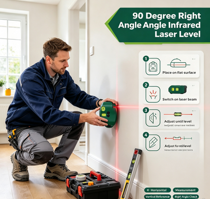 ⏳LAST DAY SALE ONLY￡7.99! 🪛✨90 Degree Right Angle Infrared Laser Level