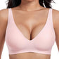 🎅Christmas Sale 50% Off💕 2026 NEW Jelly Wireless Womens Comfortable Wireless Bras Push Up Bralettes Seamless Tshirts Bras Deep V Everyday Bras
