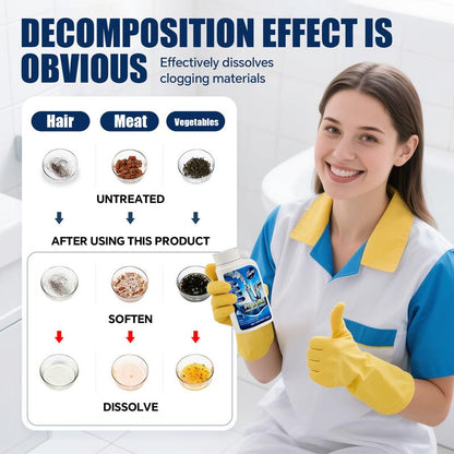 ⏳ LAST DAY SALE ONLY ￡7.99!!🔥DrainFlow Pro Powerful household safety grade oil pipe, drain cleaner,sewer, bathroom unblocker
