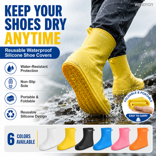 🔥 Last day only – 50% OFF!☔🛡️Waterproof Silicone Shoe Cover – Keeps shoes dry & clean, non‑slip sole. Thick & durable, easy to put on. A rainy day essential! 👟✨