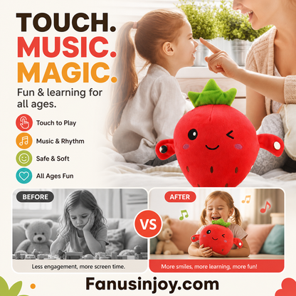 🔥 Last day only – 50% OFF!⚡🍓Give him a joyful childhood！🎶Fruit Sensor Beat Interactive Doll