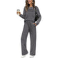 🔥LAST DAY SALE 60% OFF👍✨Women's Crew Neck Top & Drawstring Pants Set
