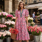 🥳2026 HOT SALE🥳💞50K+ SOLD!💞Women's Floral Print Puff Sleeve Maxi Dress