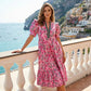 🥳2026 HOT SALE🥳💞50K+ SOLD!💞Women's Floral Print Puff Sleeve Maxi Dress