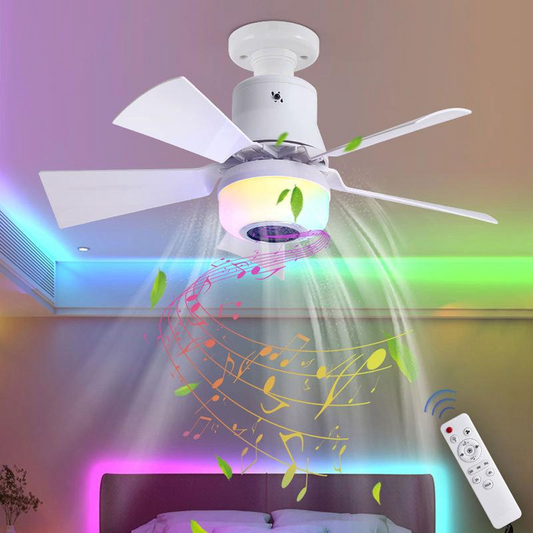 🏆LAST DAY SALE 49% OFF🔥 Smart Ceiling Fan with Light, RGB & Bluetooth Speaker