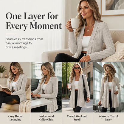🌸LAST DAY SALE – 50% OFF!🌻🧥Women's Soft Knit Open-Front Cardigan – Elegant & Easy to Layer