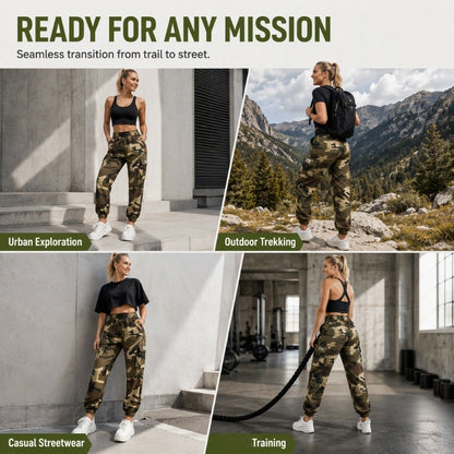 🔥LAST DAY!🍂Just £12.99 only💥Women's Stretch High-Waist Cargo Joggers