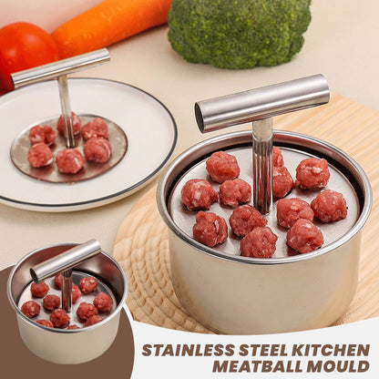 ⏳LAST DAY SALE ONLY￡6.99! 🎂✨50K+ SOLD! Meatball Mould – 304 steel, 6/12 holes & ergonomic. Perfect balls every time – grab yours! ✅