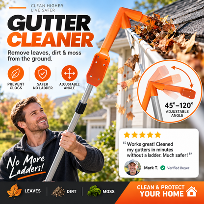 🔥 Last day only – 50% OFF!✨ No-Climb Gutter Cleaning Tool