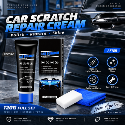 🔥Last Day! Only £6.99, FREE towel included! 🧼Premium Car Scratch Removal Polish Wax