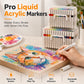 🎨LAST DAY SALE ONLY￡6.99! 🎨✨Washable Liquid Acrylic Markers with Soft Brush Tips